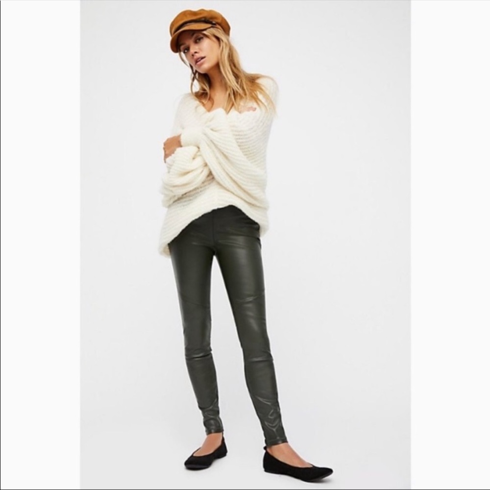 Free People vegan leather leggings